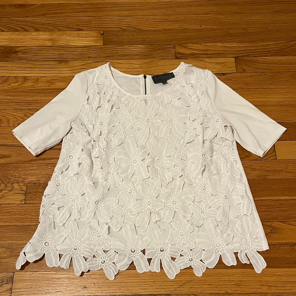 Sunday in Brooklyn Floral Lace Top